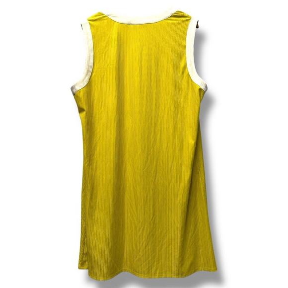 Nina Leonard Crape Shift Dress Size Plus Sz 2X Lemon Yellow Festival Party Light - Picture 2 of 10